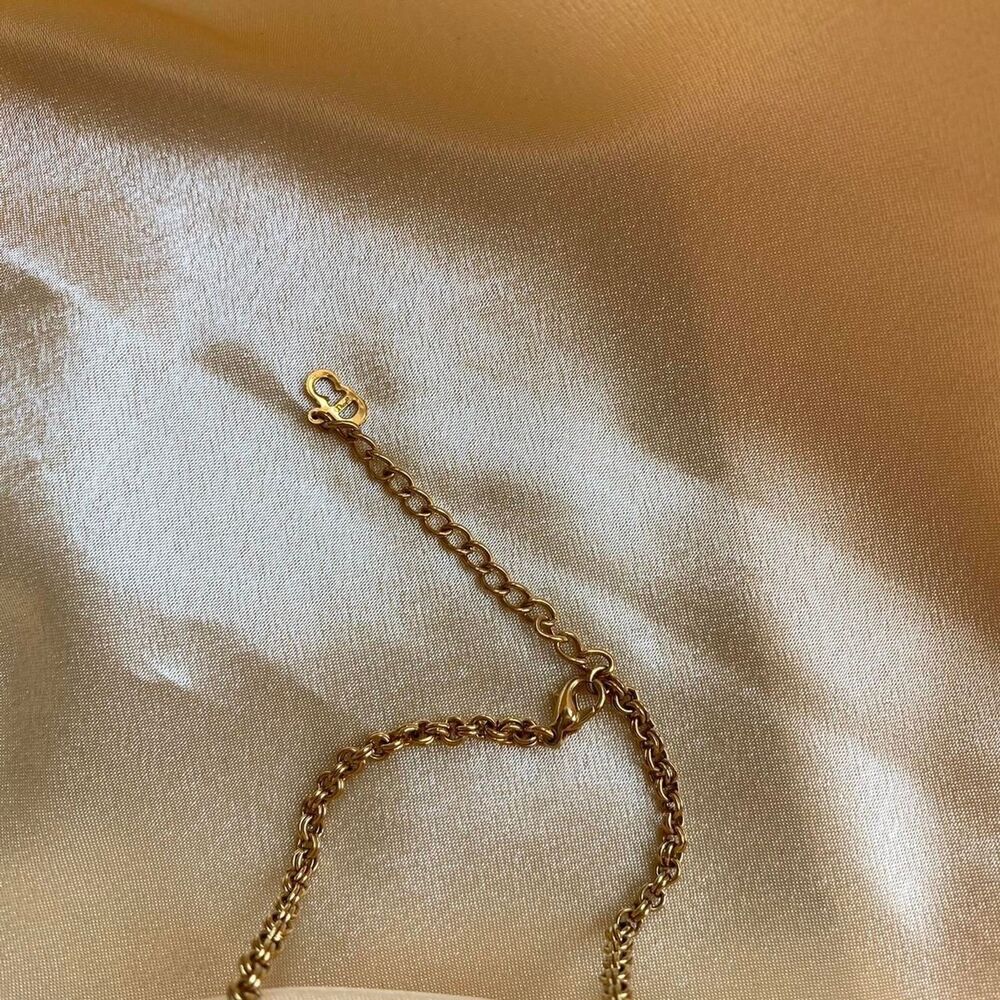 Authentic Christian Dior Bejeweled CD Necklace - Picture 3 of 7